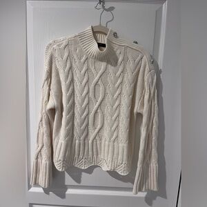 Marc New York Andrew Marc Cable Knit Cream Sweater Size XS